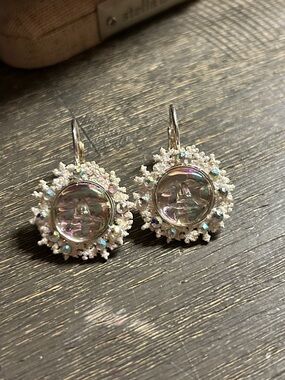 Kirks Folly Seaview Ice Moon Snowflake Earrings